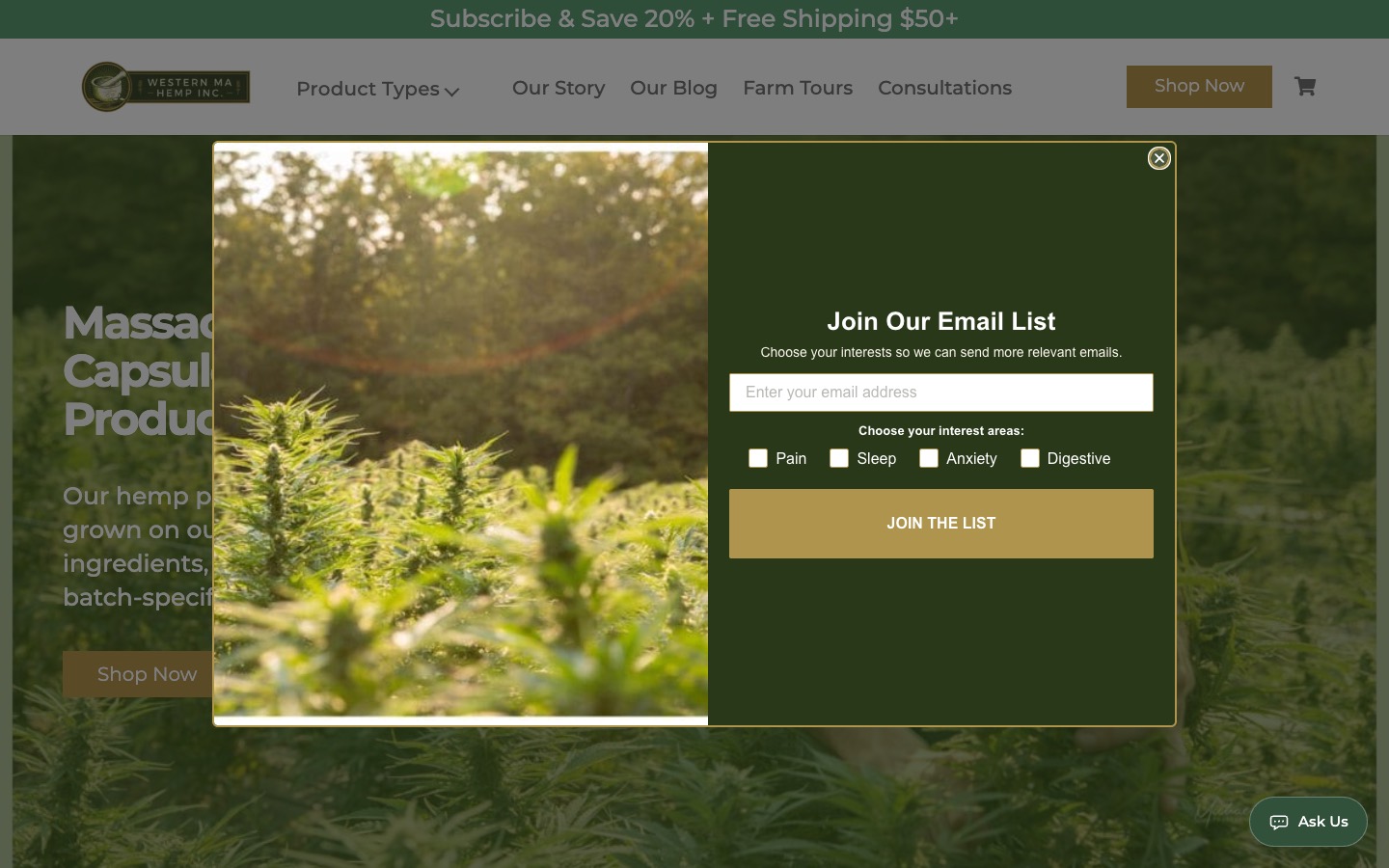 The current homepage